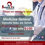 MEDICINA GENERAL CONSULTA JUEVES $100